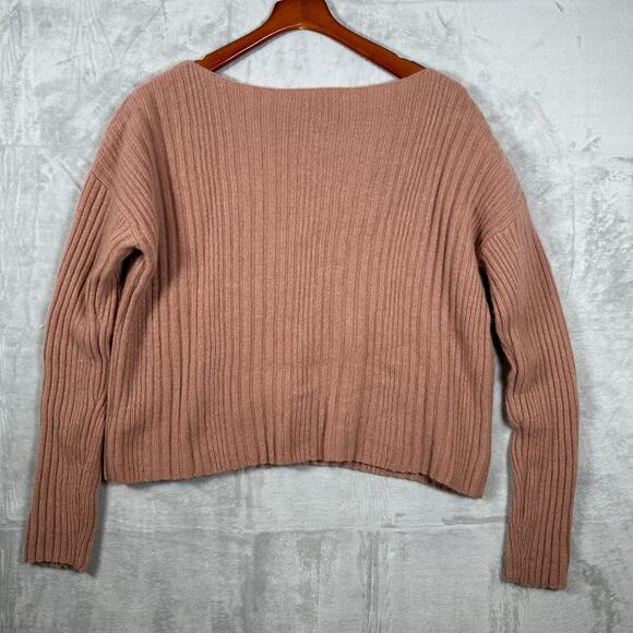 Naked Cashmere Sweater Womens Small Blush Pink All Cashmere Ribbed Boxy Oversize - Picture 2 of 8